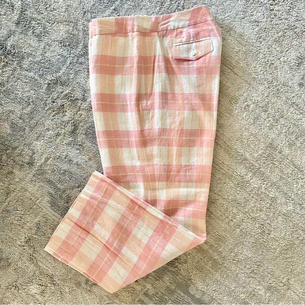 Brooks Brothers Country Club Pink Plaid Trousers - Size 12 EXCELLENT CONDITION